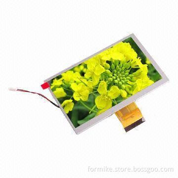 TFT LCD Display with 800 x 480 Dots Resolution, Contrast Ratio and Thin Thickness